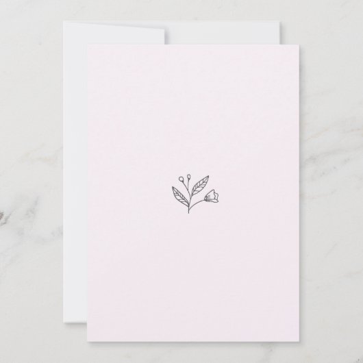 Moderne Elegante Bloementak Huwelijksuitnodiging Kaart (Achterkant)