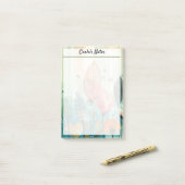 Moderne elegante bloementuin 4" x 6" post-it® notes (Op bureau)