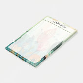 Moderne elegante bloementuin 4" x 6" post-it® notes (Schuin)