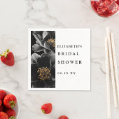 Moderne Elegante Bloemige Bruiloftservingservetten Servet (Insitu)