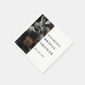 Moderne Elegante Bloemige Bruiloftservingservetten Servet (Hoek)