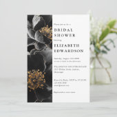 Moderne Elegante Bloemige QR Code Bruidsuitnodigin Kaart (Staand voorkant)