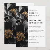 Moderne Elegante Bloemige QR Code Bruidsuitnodigin Kaart (Voorkant / Achterkant)