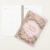Moderne Elegante Bloemige Trouwplanner Planner (Display)