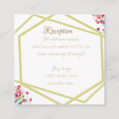 Moderne Elegante Bloemige Trouwreceptie Informatiekaartje (Voorkant)
