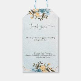 Moderne Elegante Bloemige Waterverf Groene Huwelij Cadeaulabel