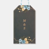 Moderne Elegante Bloemige Waterverf Groene Huwelij Cadeaulabel (Achterkant)