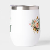 Moderne Elegante Bloemrijke Aangepaste Monogram (Rechts)