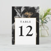 Moderne Elegante Bloemrijke Chic Tafel Nummers Kaart (Staand voorkant)