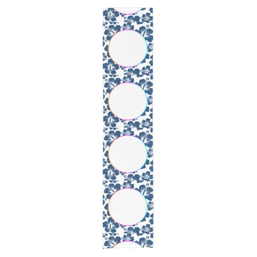 Moderne Elegante Bloemrijke Cirkel Plaatsing Loper (Voorkant)