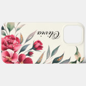 Moderne elegante blush roze rozenbloemen Case-Mate iPhone case (Achterkant (horizontaal))