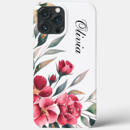 Moderne elegante blush roze rozenbloemen Case-Mate iPhone case