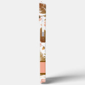 Moderne elegante bohemian lente bladeren & bloemen Case-Mate iPhone case (Achterkant / Links)