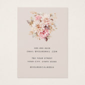 Moderne Elegante Boho bloemenoorbel display kaart (Achterkant)