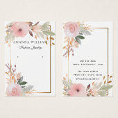 Moderne elegante Boho bloemenoorbel display kaart (Voorkant /achterkant)