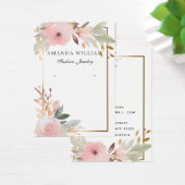 Moderne elegante Boho bloemenoorbel display kaart (Bureau)