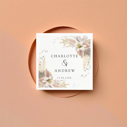 Moderne Elegante Boho Bruiloft Servet