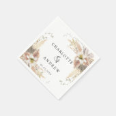Moderne Elegante Boho Bruiloft Servet (Hoek)