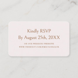 Moderne Elegante Boho Champagne Trouw RSVP qr Code Informatiekaartje