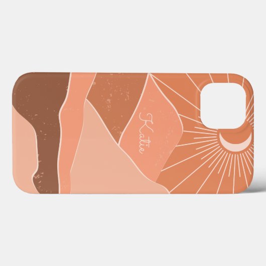 Moderne elegante Boho Girly Case-Mate iPhone Case (Achterkant (horizontaal))
