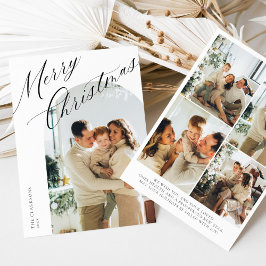Moderne Elegante Boho Script Vakantiekaart  Kaart