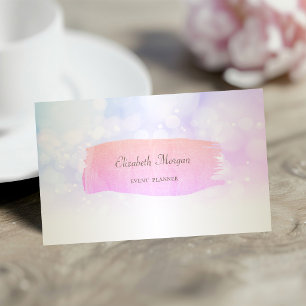 Moderne Elegante Bokeh, Gouden Kwaststreek Visitekaartje