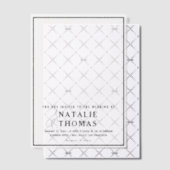 Moderne Elegante Bold Black Border Overlay Wedding Vellum Uitnodigingen (Offset (Uitnodiging))