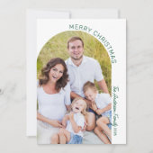 Moderne Elegante Boog 2 Foto Kerstmis Feestdagenkaart (Voorkant)