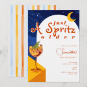 Moderne Elegante Boog Een Spritz Oudere Zomerverja Kaart (Voorkant / Achterkant)