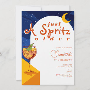 Moderne Elegante Boog Een Spritz Oudere Zomerverja Kaart