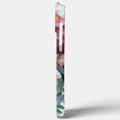 Moderne elegante bordeauxrode roos Case-Mate iPhone case (Achterkant / Links)