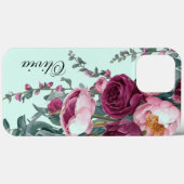 Moderne elegante bordeauxrode roos Case-Mate iPhone case (Achterkant (horizontaal))