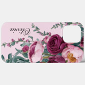 Moderne elegante bordeauxrode roos Case-Mate iPhone case (Achterkant (horizontaal))