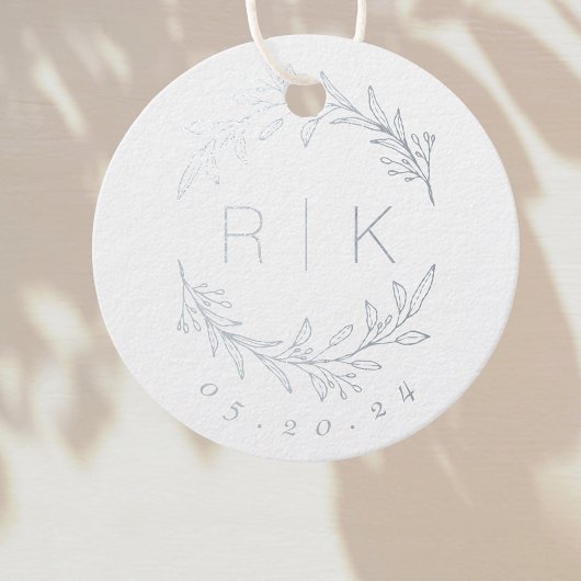 Moderne Elegante Botanische Beginletters Trouw Mon Bedankjes Labels