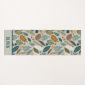 Moderne Elegante Botanische Bladeren Persoonlijk Yogamat (Voorkant (horizontaal))