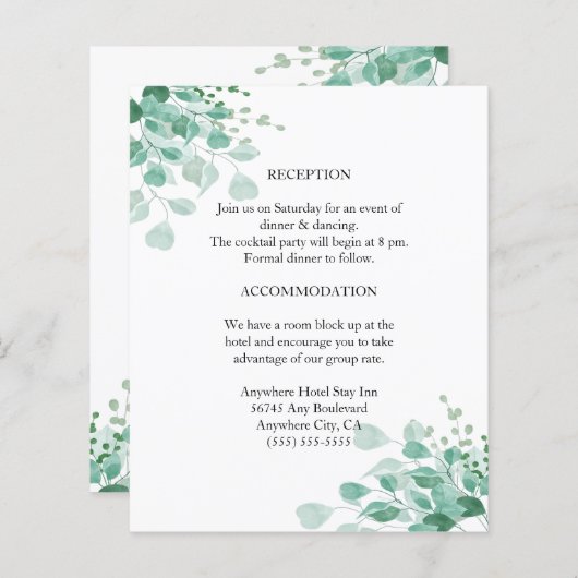 Moderne Elegante Botanische Greenery Enclosure Kaa (Voorkant / Achterkant)