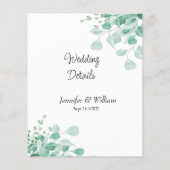 Moderne Elegante Botanische Greenery Enclosure Kaa (Achterkant)