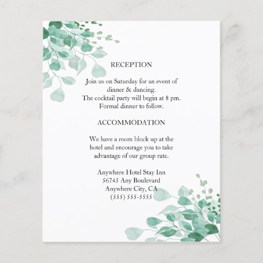 Moderne Elegante Botanische Greenery Enclosure Kaa (Voorkant)