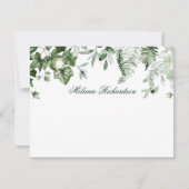 Moderne Elegante Botanische Ivy Greenery gepersona Notitiekaartje (Voorkant)