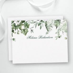 Moderne Elegante Botanische Ivy Greenery gepersona Notitiekaartje
