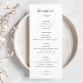 Moderne Elegante Botanische Trouwdag Menu