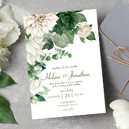 Moderne elegante botanische tuin bruiloft kaart