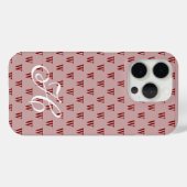 Moderne Elegante Bourgondië Witte Monogram Patroon Case-Mate iPhone Case (Achterkant (horizontaal))