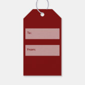 Moderne Elegante Bourgondische Groene Kerstmis Cadeaulabel (Achterkant)