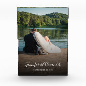 Moderne elegante bruid bruidegom paar fotoblokken (Voorkant)