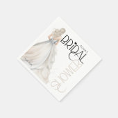 Moderne Elegante Bruid in Trouwjurk Bruidsmeisjesf Servet (Hoek)