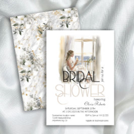 Moderne Elegante Bruid in Trouwjurk Vrijgezellenfe Kaart