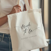 Moderne elegante bruid om scripttypografie te zijn tote bag
