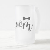 Moderne elegante bruidegom matglas bierpul (Voorkant rechts)