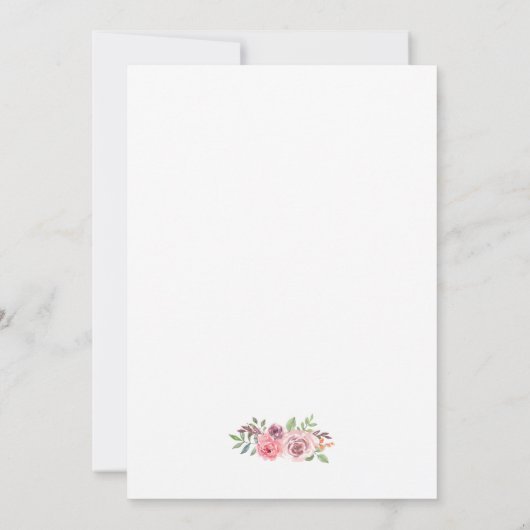 Moderne, elegante bruidsdouche uitnodiging (Achterkant)